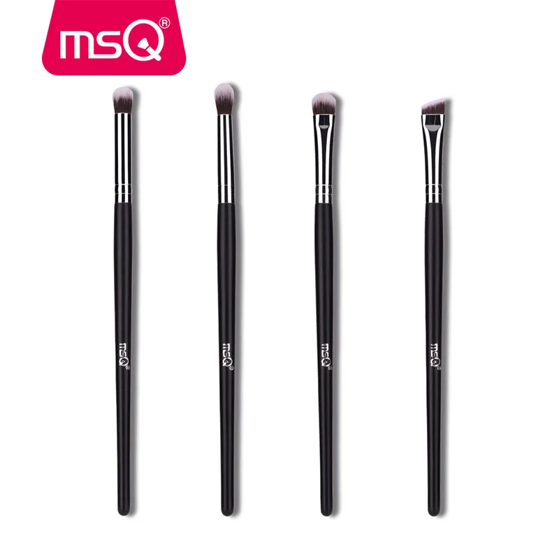 MSQ Pro 15 шт. Макияж Расчёски для волос комплект Косметическая пудра Основа тени для век Make Up Расчёски для волос Косметика Мягкие Синтетические волосы с ПУ кожаный чехол