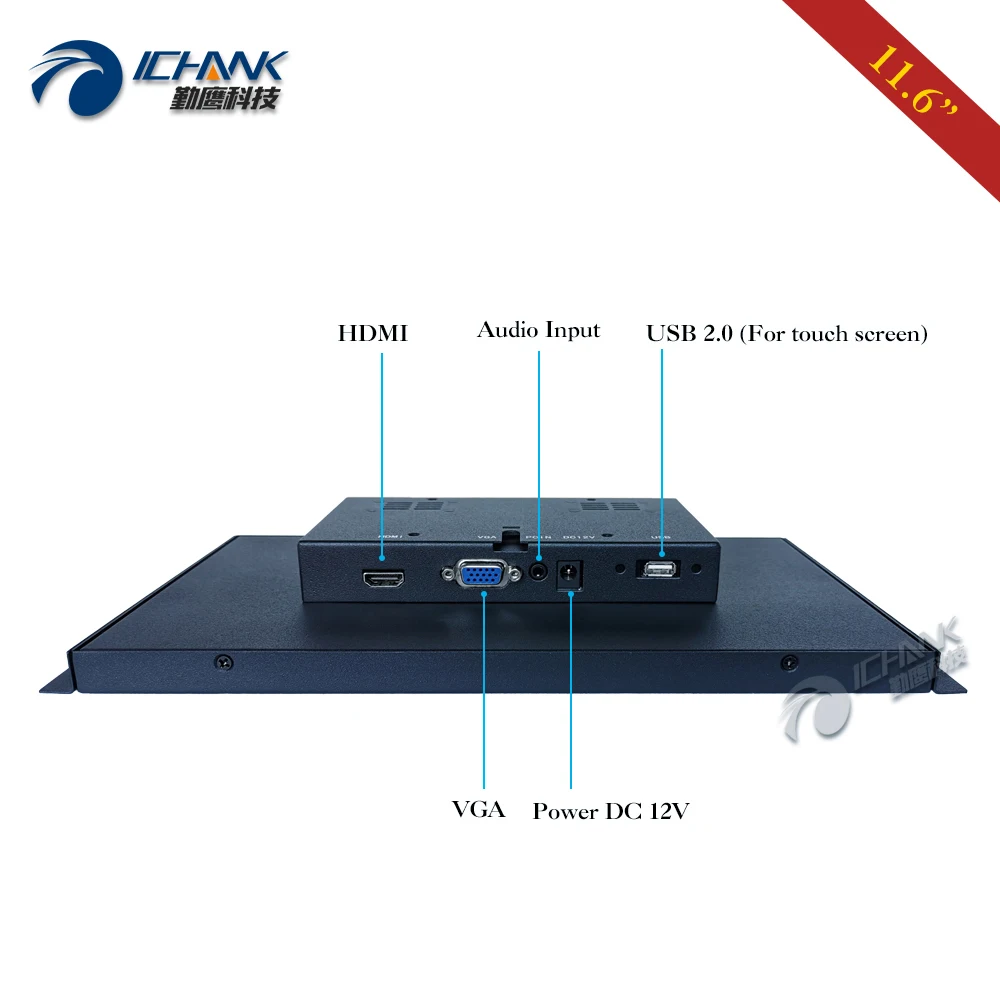 ̵ ũ HDMI Է USB VGA Ӻ   ׼ ġ LCD ũ  ZK116TC-253R, 11.6 ġ, 12 ġ ÷, 1920x1080p