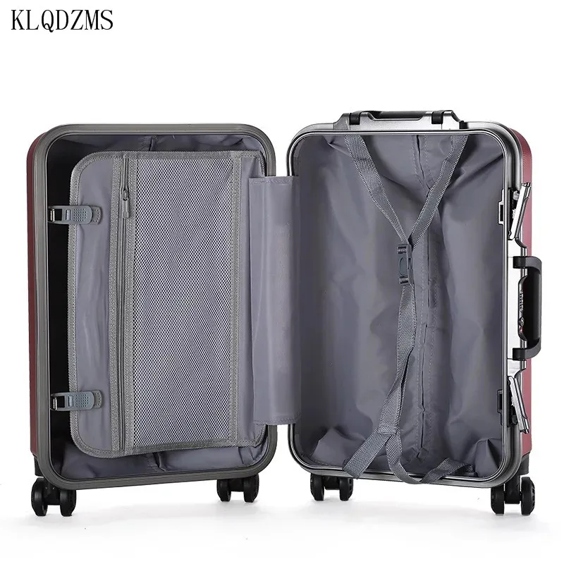 KLQDZMS 2" 22" 2" 26 дюймов ABS+ PC чемодан на колёсиках, мужской чемодан на колесиках для путешествий, Женский чемодан с алюминиевой рамой, чемоданы для переноски