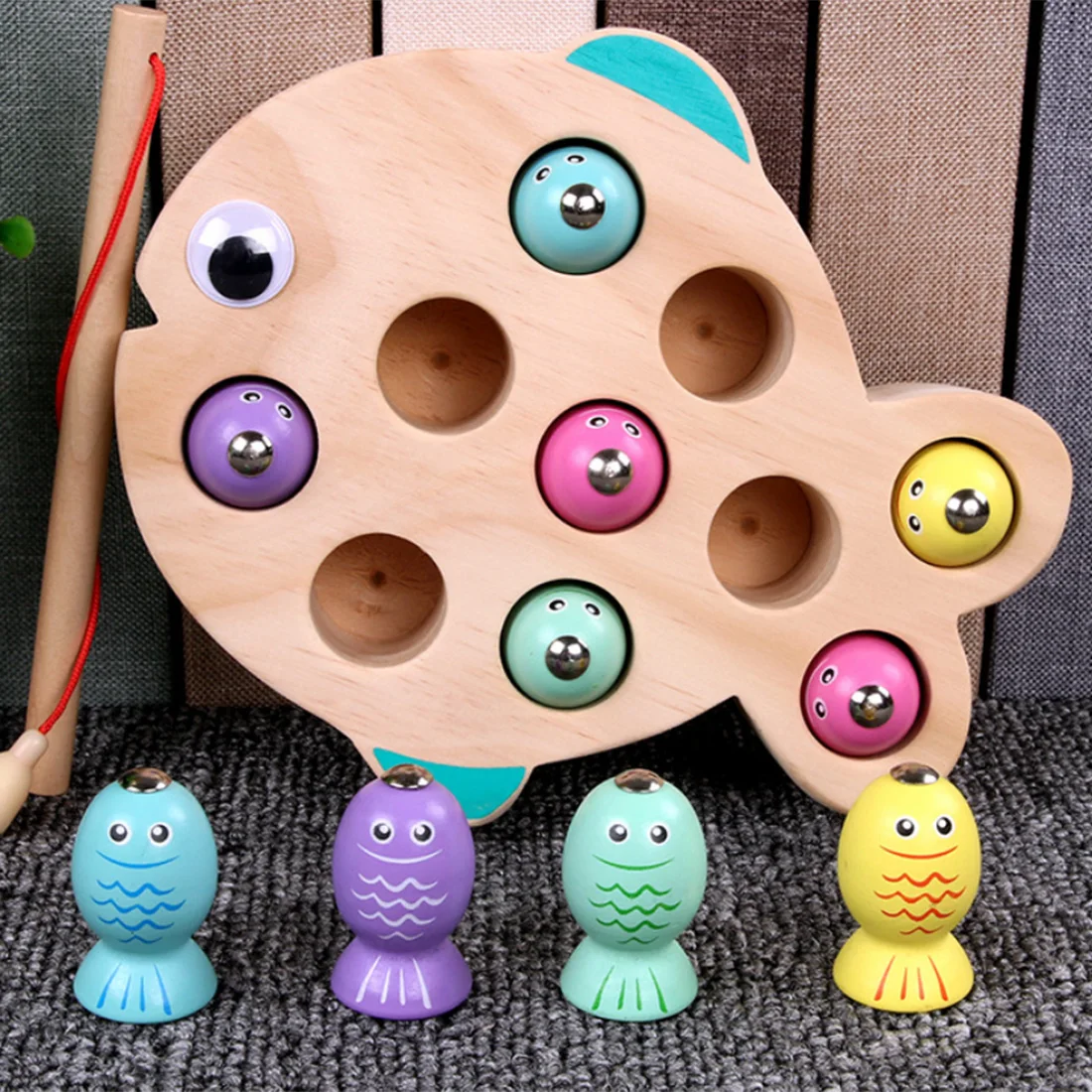 Горячая Магнитная деревянная рыболовная игра родитель-ребенок интерактивные игрушки Обучающие Игрушки для раннего развития Развивающие игрушки Дети подарок