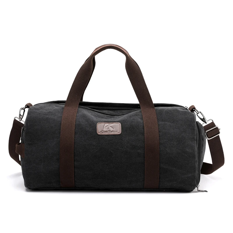 Men Canvas Travel Top-handle Bag Soft Carry Hand Luggage Tote Bags Travel Shoulder Bag Male Handbag