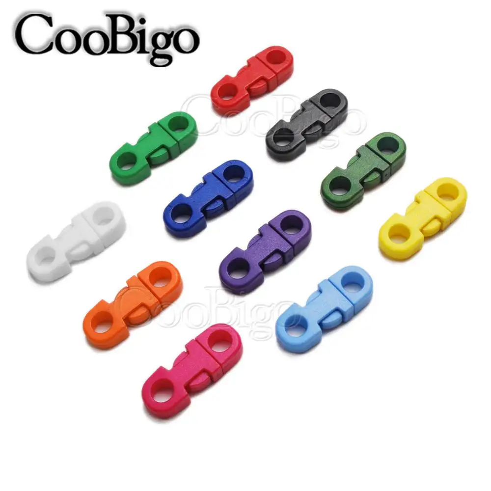 20pcs Paracord Bracelet 5mm Cord Side Release Buckle Plastic Clip