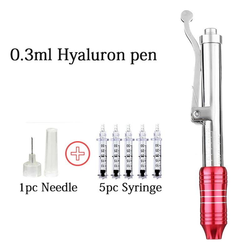 1pen 5pcs syringe Гиалуроновая кислотная ручка наполнитель дермальный с шприцем для защиты от морщин лифтинг губы гиалурон пистолеты Распылитель гиалуроник ручка инъекции - Цвет: 1pen 5pcs syringe