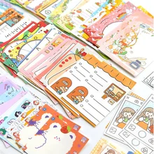 Autocollants bande dessinée Non répétitifs, papier de fond, Kawaii, pour le compte à main, papeterie pour Collage de notes, 60 pièces/120 pièces