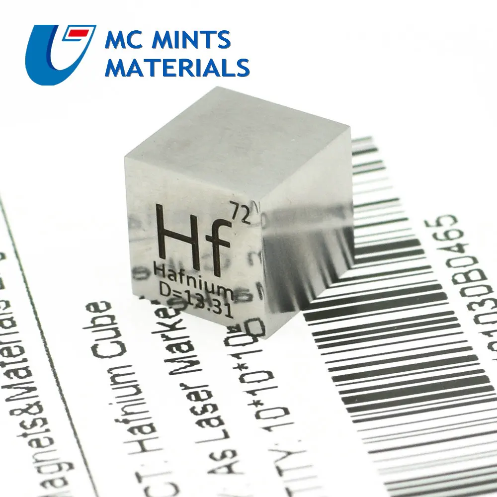 Полированный куб Hafnium для коллекции элементов хобби научный эксперимент 10x10x10 мм кв куб исследования и разработки