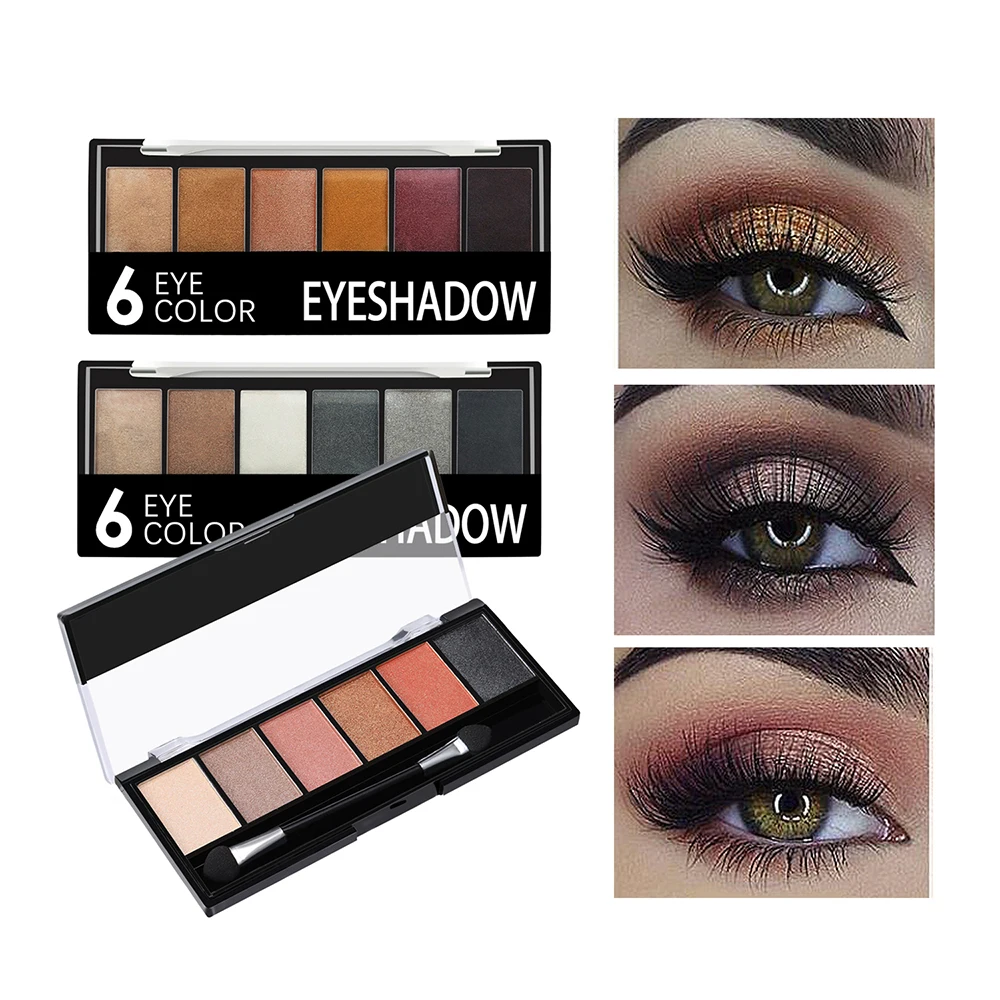 PERALICE 6 цветов Палитра теней для макияжа Палитра Smokey color тени для век мерцающие блестящие гладкие тени для век кремовая пудра