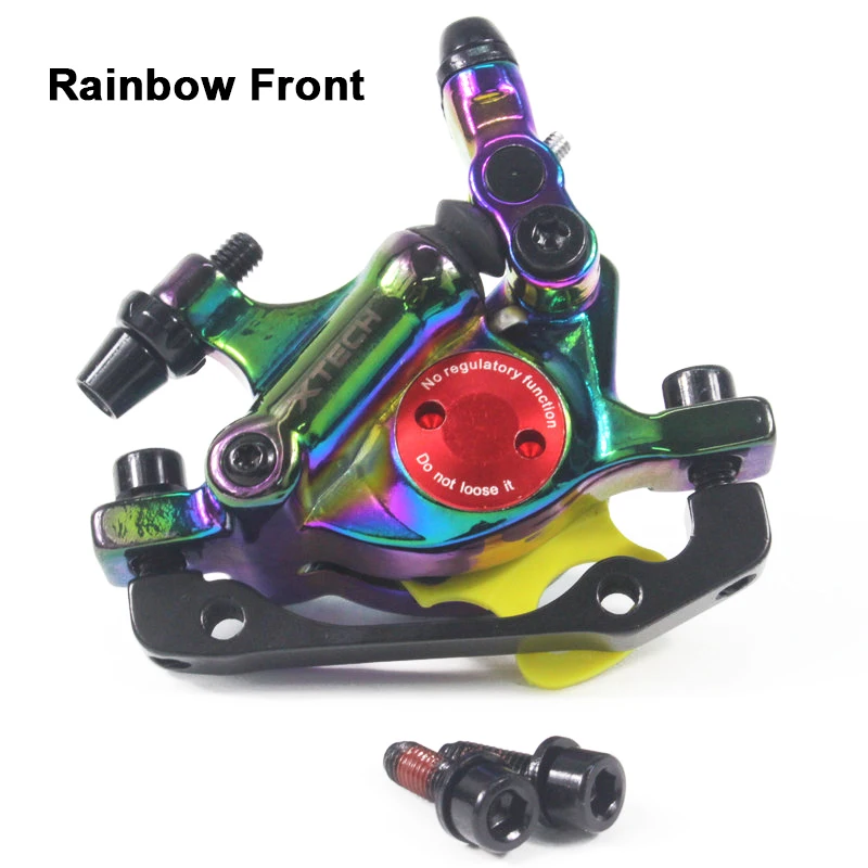 Rainbow Front ZOOM HB100 MTB линия тяга гидравлический дисковый тормозной суппорт Горная дорога велосипед дисковый тормозной суппорт набор передний и задний цветной суппорт - Цвет: Rainbow Front