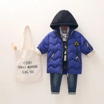 

Children's Jacket Autumn Winter Fashion Outerwear Boy Warm Hooded Kids Cotton-padded Coat Toddler Girl Winter Clothes Baby Parka