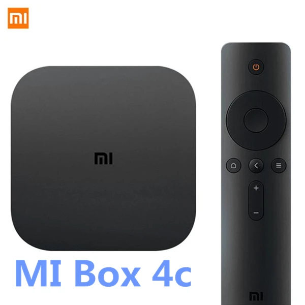 Xiaomi Mi tv Box Белый 4 черный 4C 4K tv caja Amlogic Cortex-A53 четырехъядерный 64 бит 1G+ 8G DTS-HD 2,4 GHz WiFi USB 2,0 телеприставка - Цвет: MI box 4c