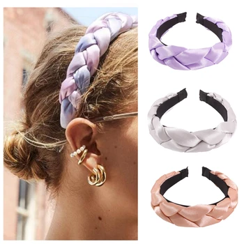 

Korean Trendy Twist Braid Hairbands Thick Soft Velvet Knotted Headband With Teeth Turban Hair Accessories Tiara Boho Headwear
