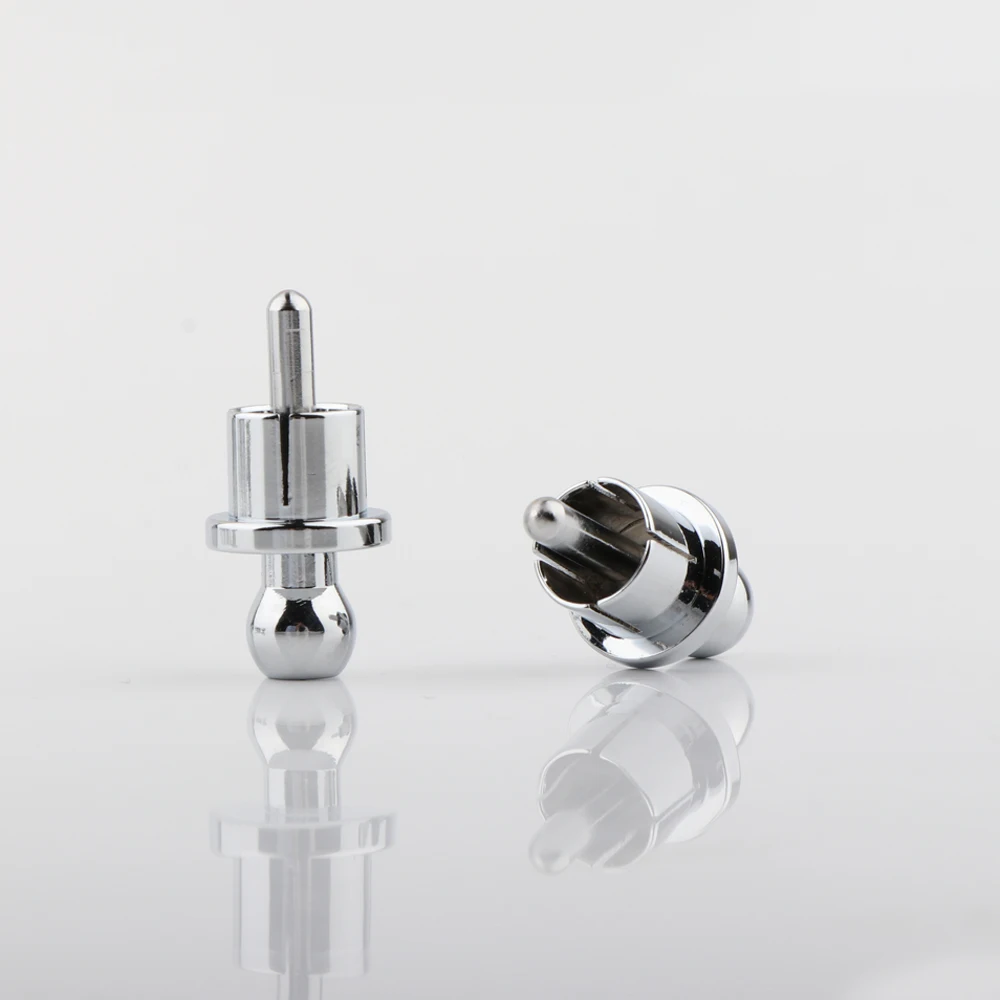 8 шт. Hifi аудио родиевое покрытие RCA колпачок штепсельная вилка Короткий разъем
