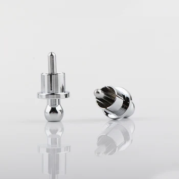 

8PCS hifi audio rhodium Plated RCA Cap Plug Short-Circuit Socket Phono Connector RCA Shielding jack socket protect cover caps