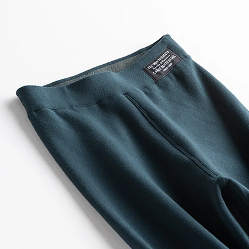 Blackish green H69 женские зимние хлопковые леггинсы, теплые бархатные флисовые леггинсы с высокой талией, сексуальные повседневные одноцветные леггинсы в полоску - Цвет: Blackish green