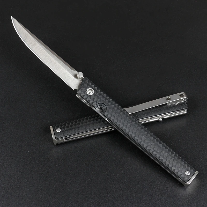 Шарикоподшипник EDC карманный складной нож 8Cr13 атласное лезвие нейлон стекло волокно ручка Открытый выживания складные ножи H1205