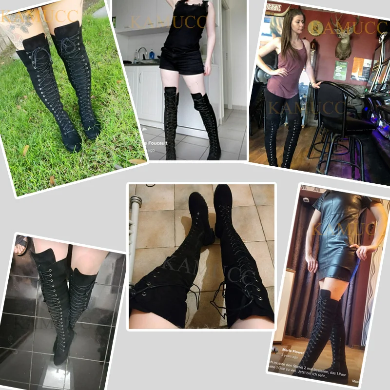 New Thigh High Boots Women Boots Winter Shoes Over The Knee Suede Women Shoes Female Winter Plus Size