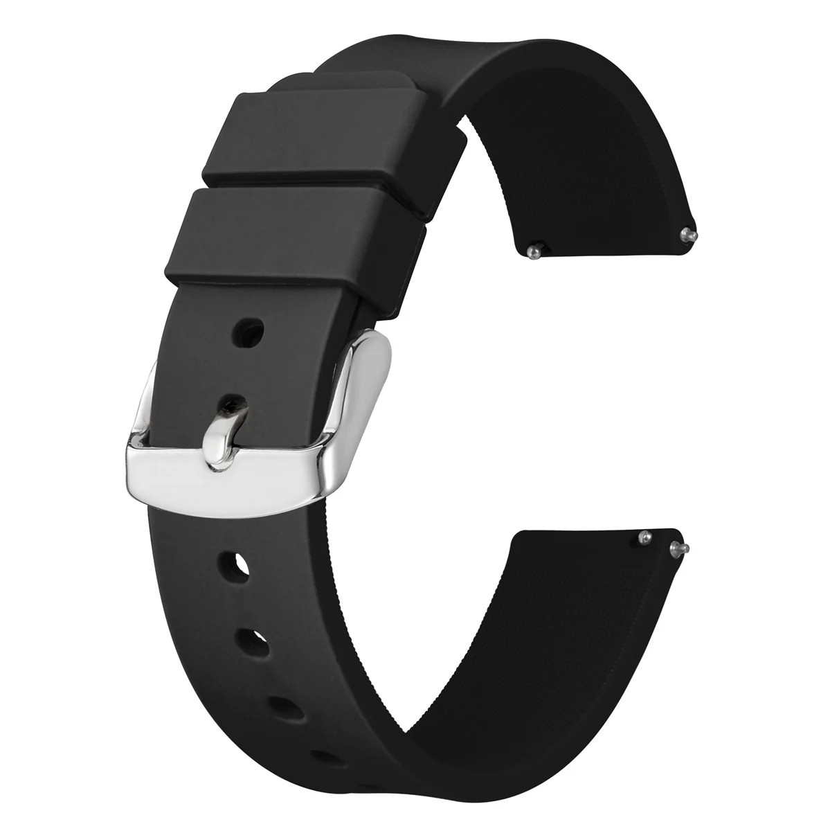 Anbeer ремешок для часов 14 мм, 18 мм, 20 мм, 22 мм, 24 мм, быстроразъемный мужской т-браслет, мужской черный спортивный силиконовый резиновый ремешок для часов