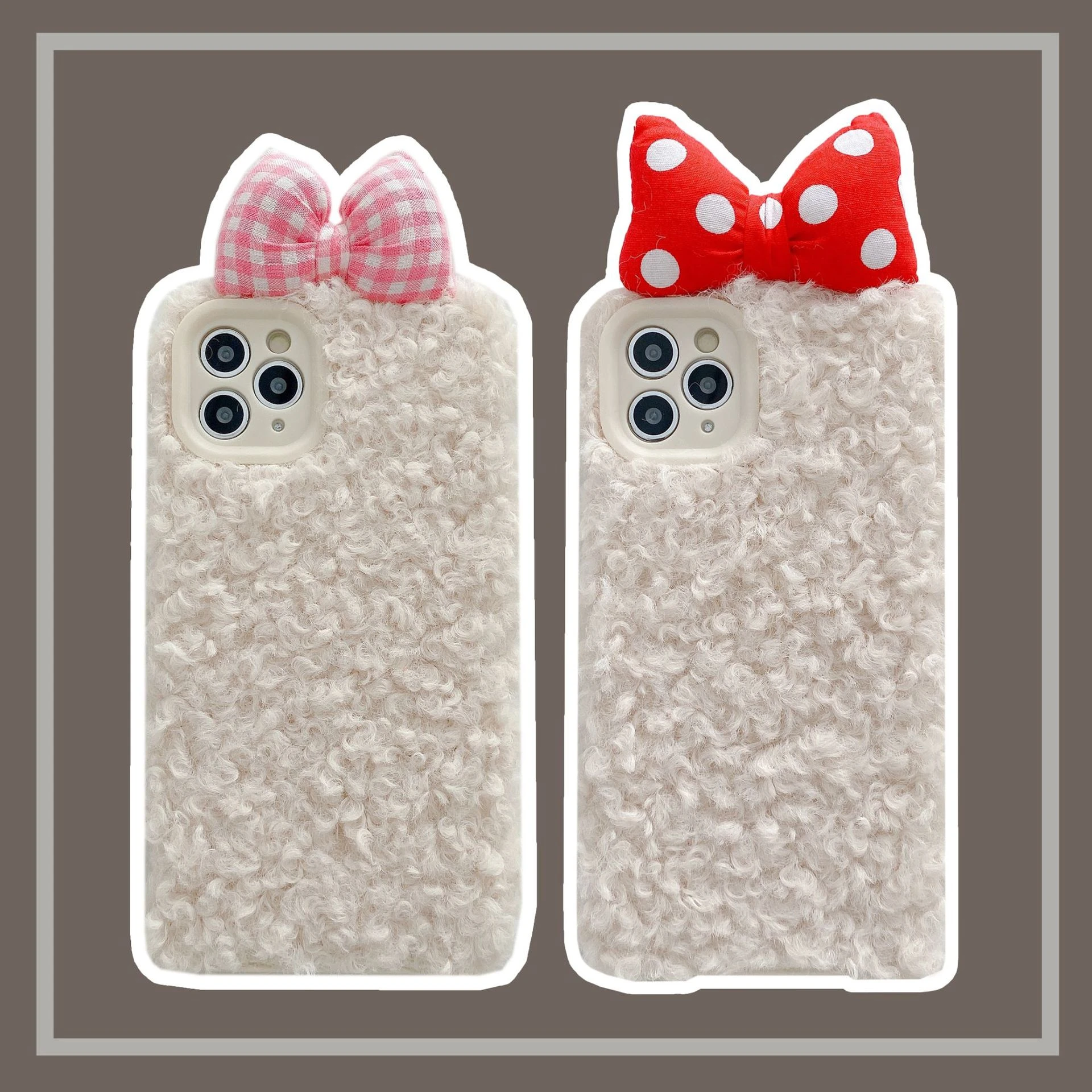Sweet Girls Winter Kawaii Plush Bow Phone Case For Iphone 12 11 Pro Max Xr Xs Max X 7 8 Plus 12 Mini 7plus Case Cute Soft Cover Phone Case Covers Aliexpress