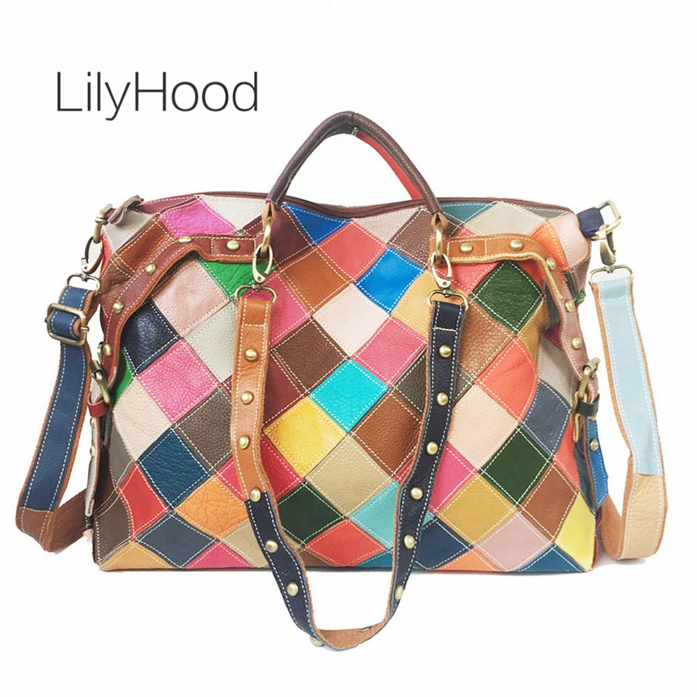 Multi-color Cowhide Handles Shoulder Bag Bovine Leather Strap Long Belt 118cm