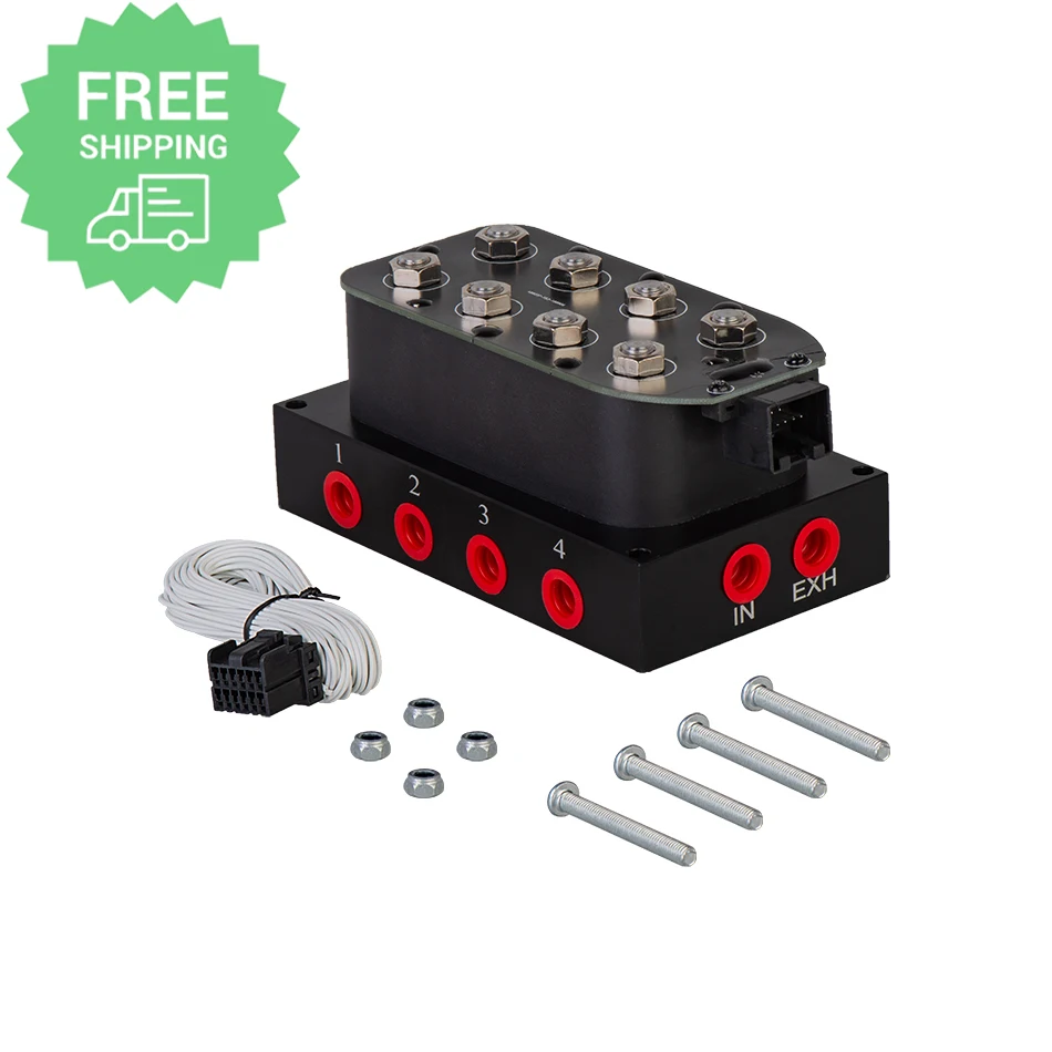 Free Shipping Universal Air Ride Suspension Solenoid Valve Manifold 1/4 NPT and 1/8 Fast Bag Control(0-300psi) | Автомобили и