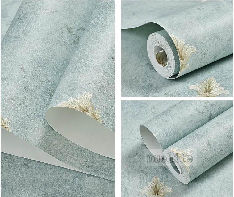 Винтажный пестрый американский стиль нетканые обои 3D greenembossed Простой Европейский спальня гостиная ТВ фон обои
