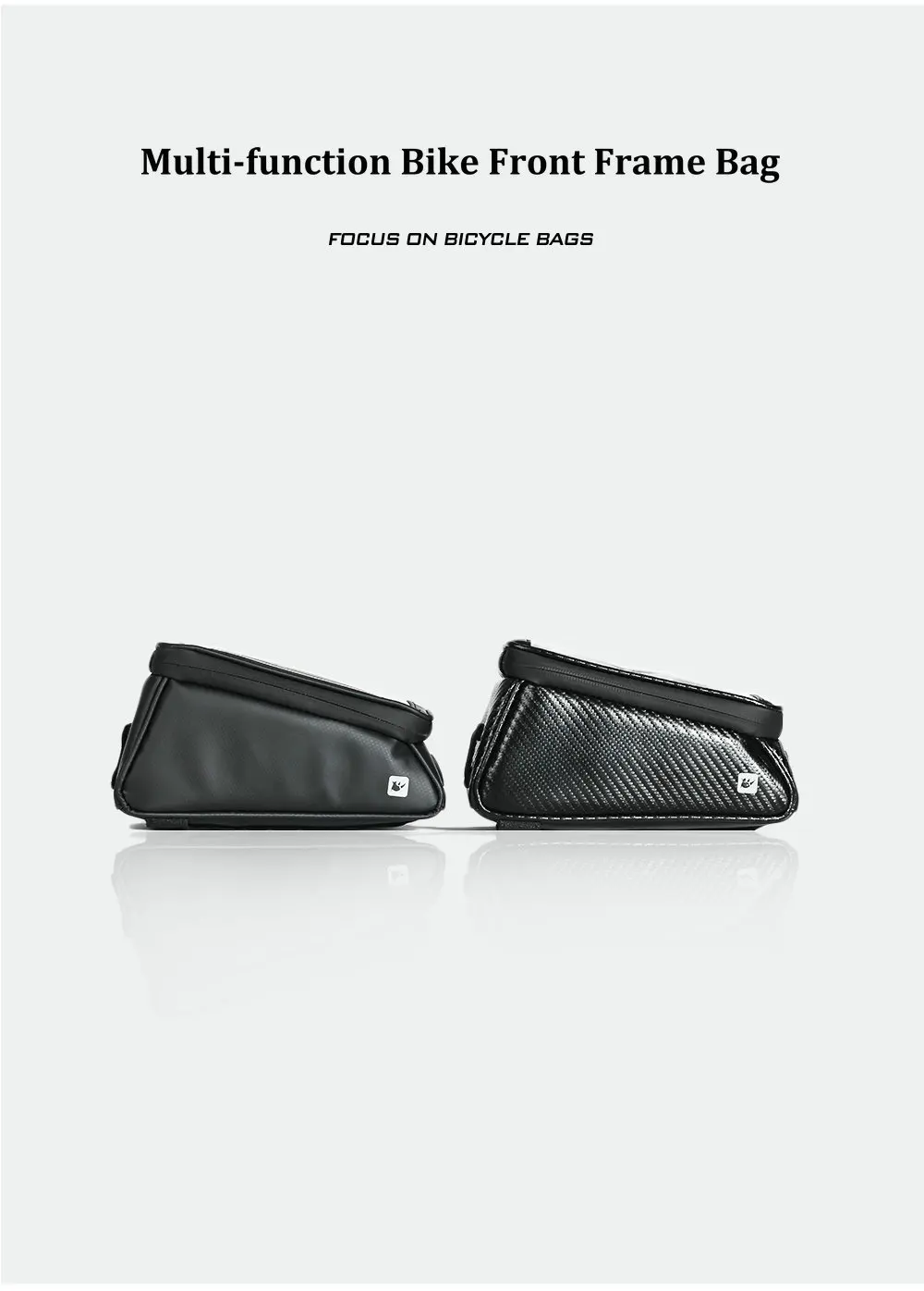 RHINOWALK Bicycle Front Tube Bag Rainproof Touch Screen Cycling Top Front Tube Frame Bags 5.86.0 Phone Case Bike Accessories (8)