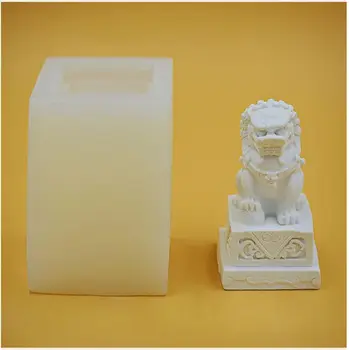 

Stone Lion Sentinel Animal Statue Resin Mold Wax Soap Polymer Clay Fondant Silicone Molds Art Craft Jewelry Making Tool