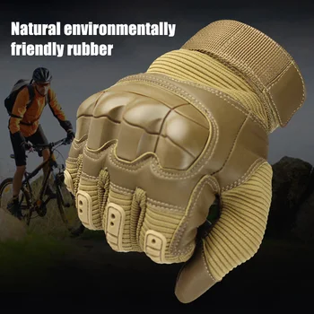 

Genuine Leather Touching Screen Cycling Gloves Hard Knuckle Gloves for Motorcycle Cycling Hunting Training XR-Hot