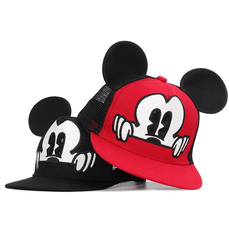 

New ear Mickey children's mesh hat summer new breathable baby hat tide cool children's sun hat hip hop hat