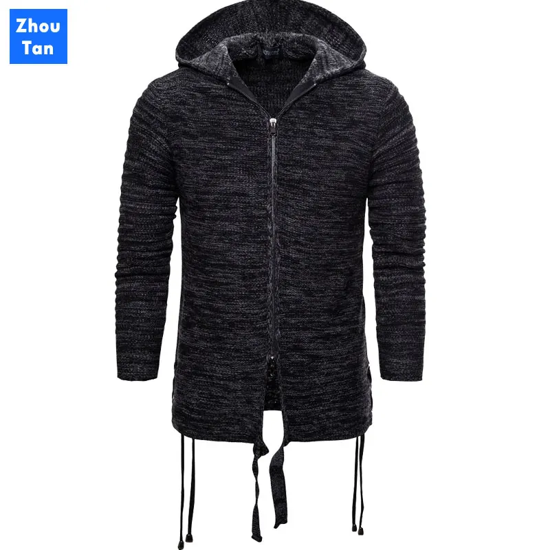 2020 High quality New Men's thick hooded knitting sweaters casual mens long sleeve knitted coats fashion mens clothing outerwear 2020 High quality New Men's thick hooded knitting sweaters casual mens long sleeve knitted coats fashion mens clothing outerwear