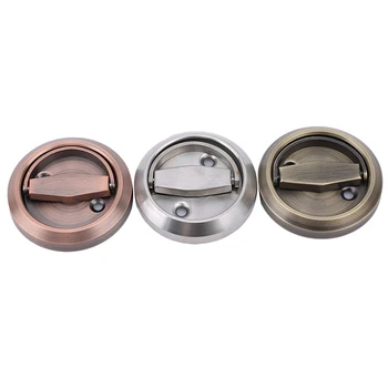 

Stainless Steel Round Recessed Cupboard Pulls Concealed Door Drawer Furniture Handles Hidden Cabinet Knobs And Handles