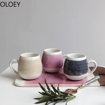 

Vintage Coffee Mugs Travel Tea Cup Reusable Coffee Mug Luxury Blue Tazas Para Cafe Cups Handmade Porcelain Milk Mugs Big Ceramic