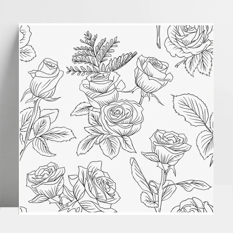 

AZSG Rose Flowers Bud Leaves Clear Stamps For DIY Scrapbooking/Card Making/Album Decorative Silicone Stamp Crafts