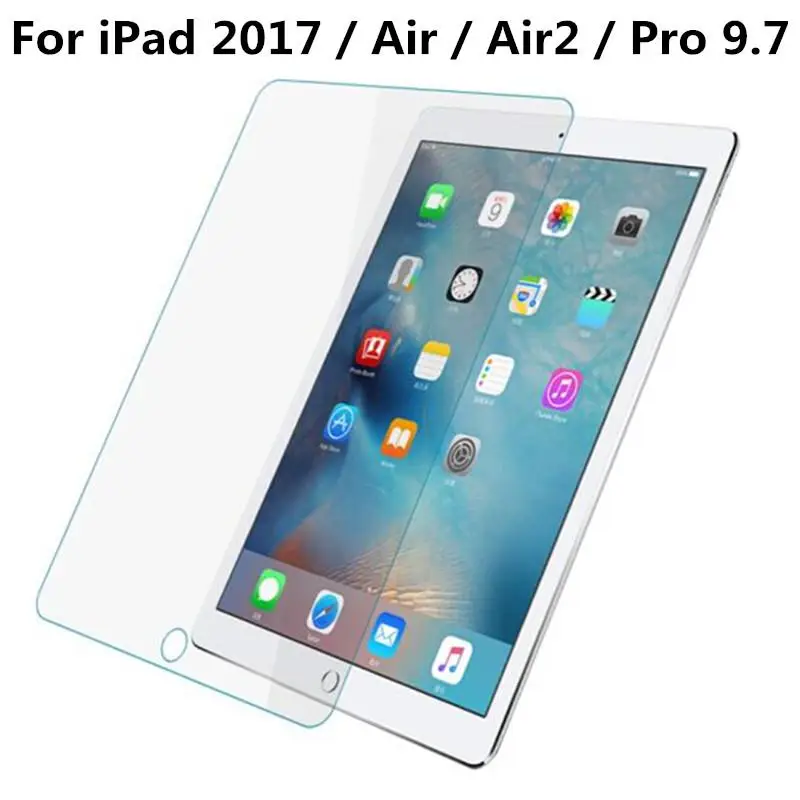 Закаленное Стекло Экран Защитная крышка для Apple iPad воздуха на возраст 1, 2, 3, 5, 6, 9,7 10,2 10,5 iPad5 iPad6 Защитная пленка для планшета