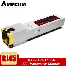 

AMPCOM 1.25G SFP-T to RJ45 Ethernet Copper SFP Transceiver, 850nm MMF 1000BASE-T SFP Module for Cisco H3C HUAWEI TP-Link and Mor