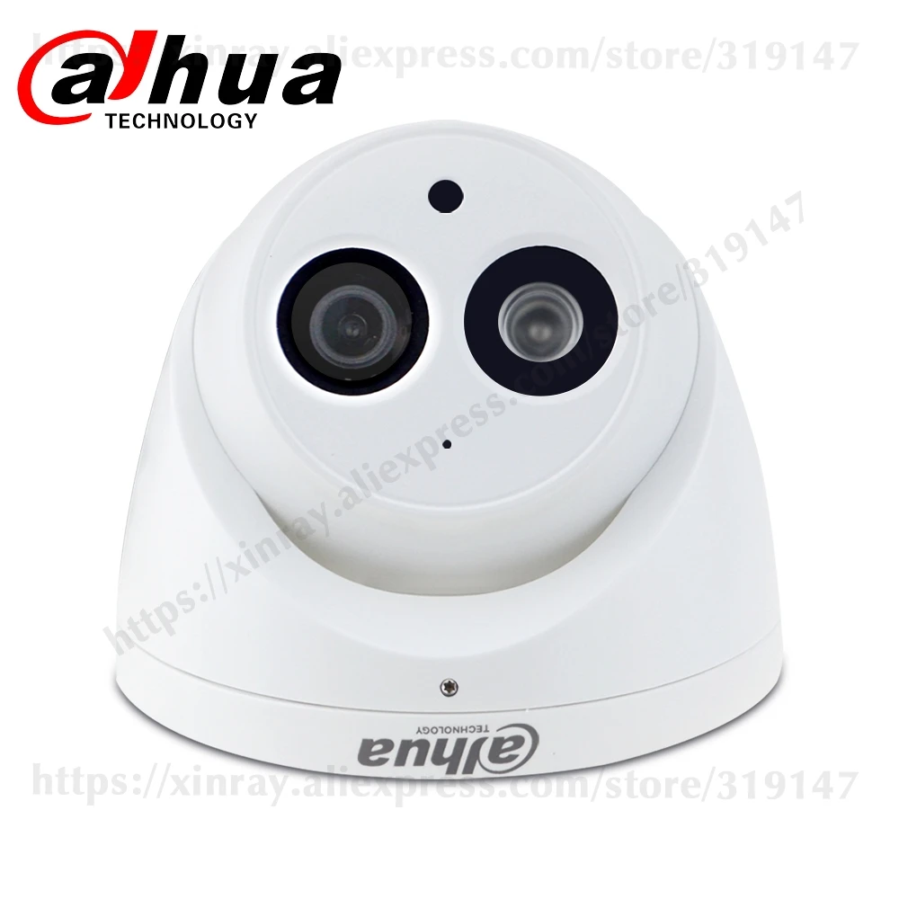 Dahua IPC-HDW4631C-A 6MP HD POE сетевая Мини купольная IP камера металлический чехол Встроенный микрофон CCTV камера 30 м ИК ночного видения Dahua IK10