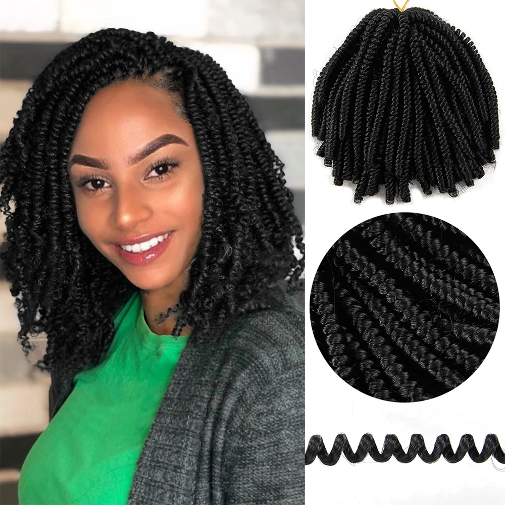 Yxcheris 60 Roots 8inch Fluffy Spring Twist Crochet Hair