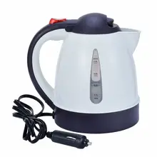 Car Heating Electric Kettle Car 12V Car Cup Van Kettle Water Heater Bottle with Cigarette Lighter Plug Cable 1.5m 100℃ 1000mL