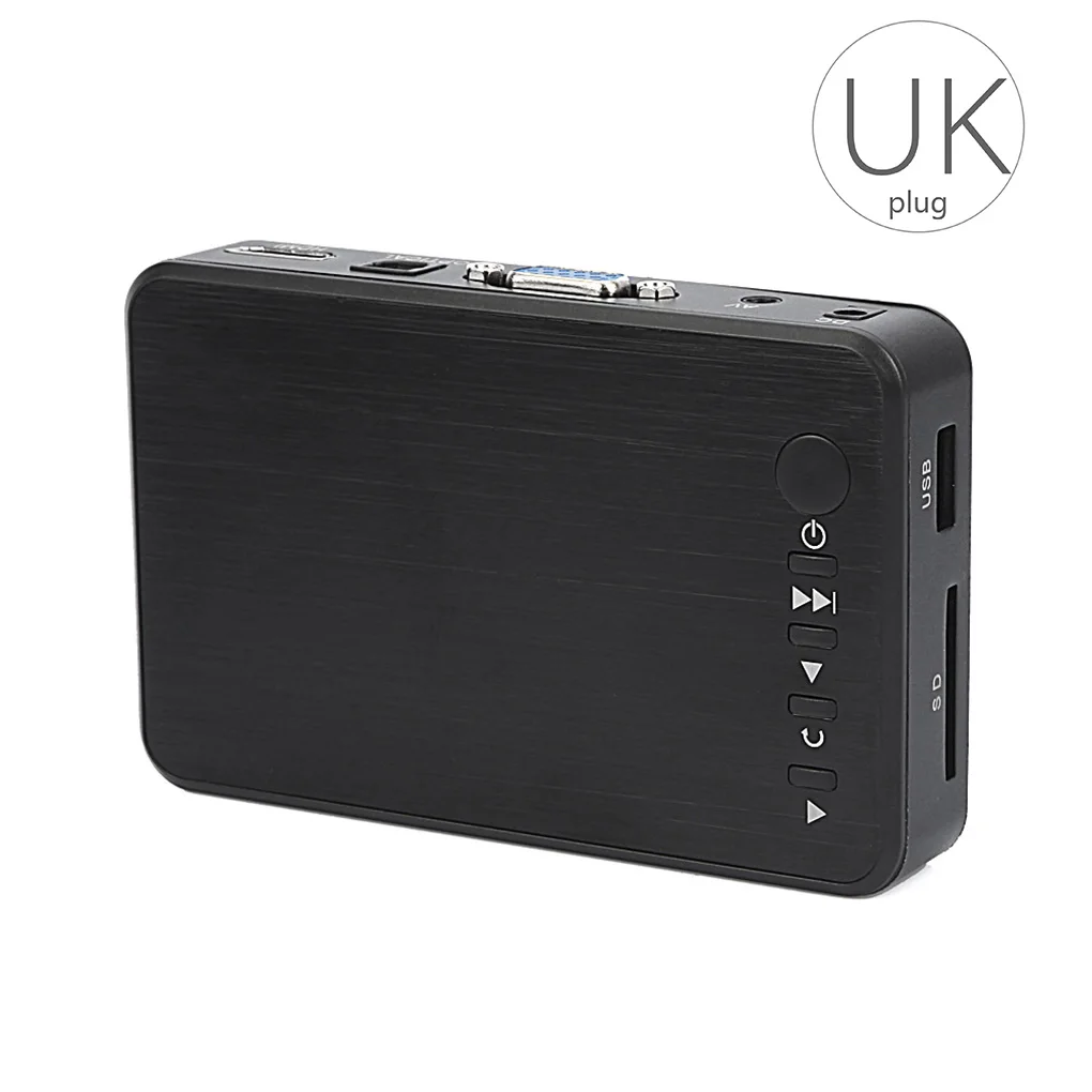 Full HD Media Multimedia Player Autoplay 1080p USB External HDD SD U Disk Media Player With HDMI VGA AV Output FOR MKV RMVB - Цвет: UK Plug