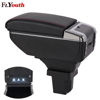 

Car Armrest Box For Chevrolet Trax 2014-2017 USB Charging LED Light Arm Rest Rotatable Centre Console Storage Box Styling