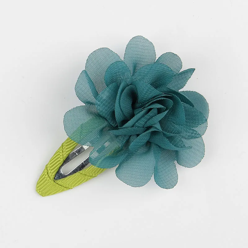 Cute 22 Colors Fashion Baby Girls Mini Chiffon Flowers Hair Clips Sweet Children Hairpins for Kids Hair Accessories