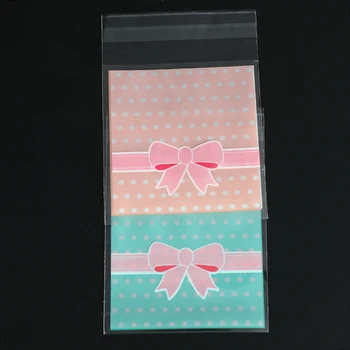 

100pcs/set Plastic Package Bracelets Earrings Necklace Rings Gift Bags Bowknot Design Jewelry Organizer Storage 7x7/8x10/10x10cm