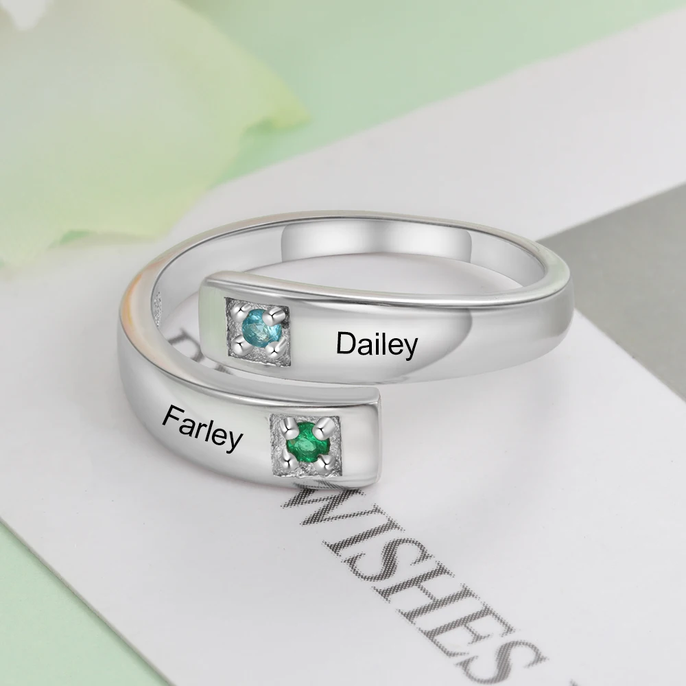 Wedding Rings For Him And Her Personalized Promise Rings For Her