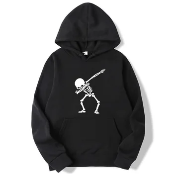 

Fashion Brand Men's Hoodies Funny Skull man printing Blended cotton Spring Autumn Male Casual hip hop Hoodies hoodie men