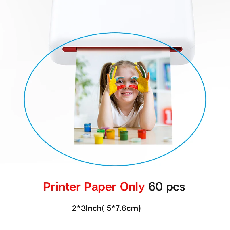 Honor AR портативный карманный принтер Zink huawei DIY поделитесь бумагой Bluetooth - Цвет: Paper Only 60pcs