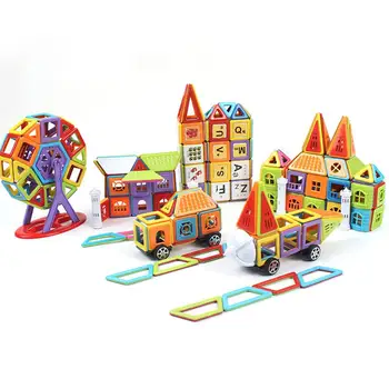 

Magnetic Building Blocks Children's Early Educational Magnetic Tiles Mini Assembly Puzzles For Thinking Ability Imagination