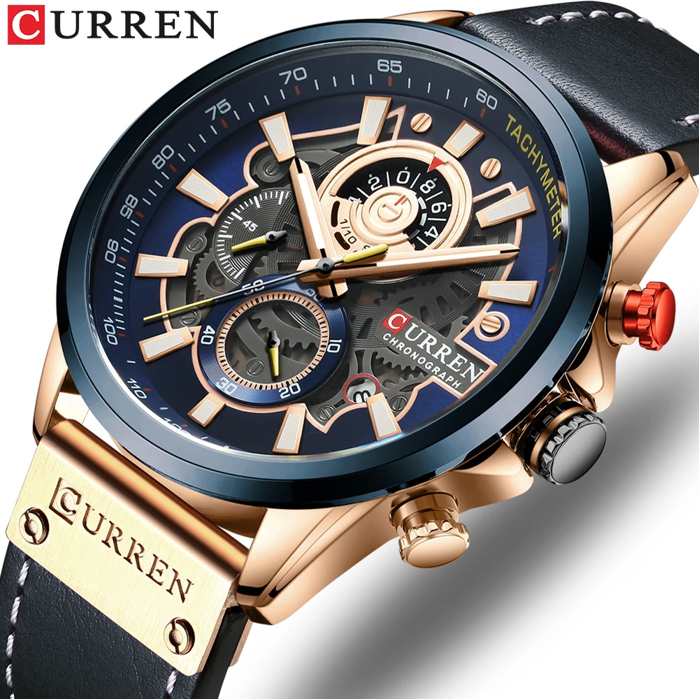 curren watch leather