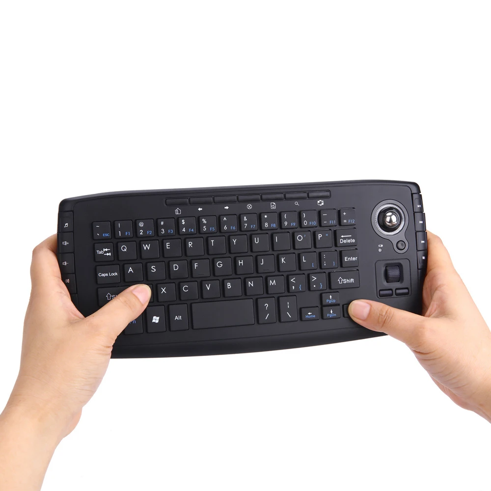 

YITESIKAI New 2019 2.4G Mini Wireless Keyboard Multimedia Function Trackball Air Mouse Keyboard Combination