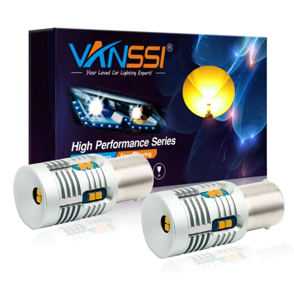 VANSSI 2x7507 Bau15s PY21W светодиодный светильник указателя поворота встроенный резистор