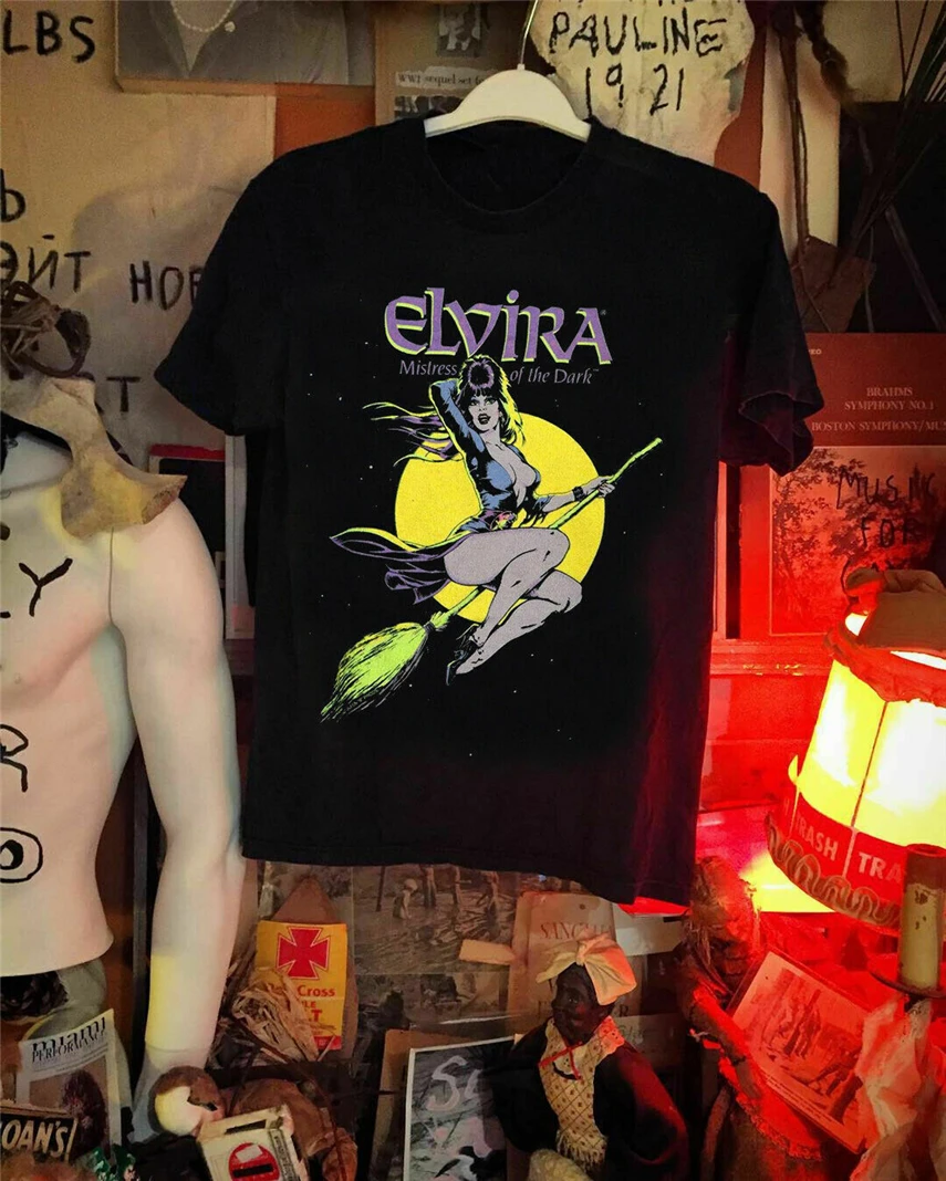 Новая футболка Elvira Mistress Of The Dark Horror Movie queen Винтажная с перепечаткой классического