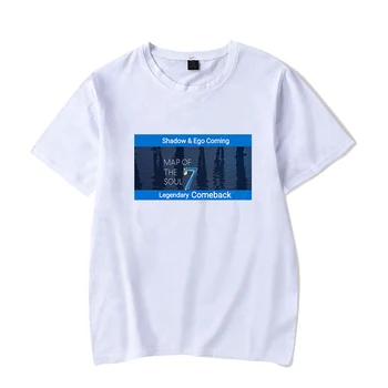 

Fashion Bangtan T-shirt Kpop Comeback Album Map of the Soul 7 Short Sleeve White Black T-shirt new arrivals Kpop bangtan boys